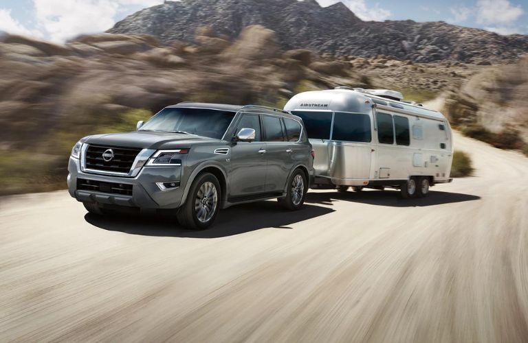 2023 Nissan Armada towing a trailer