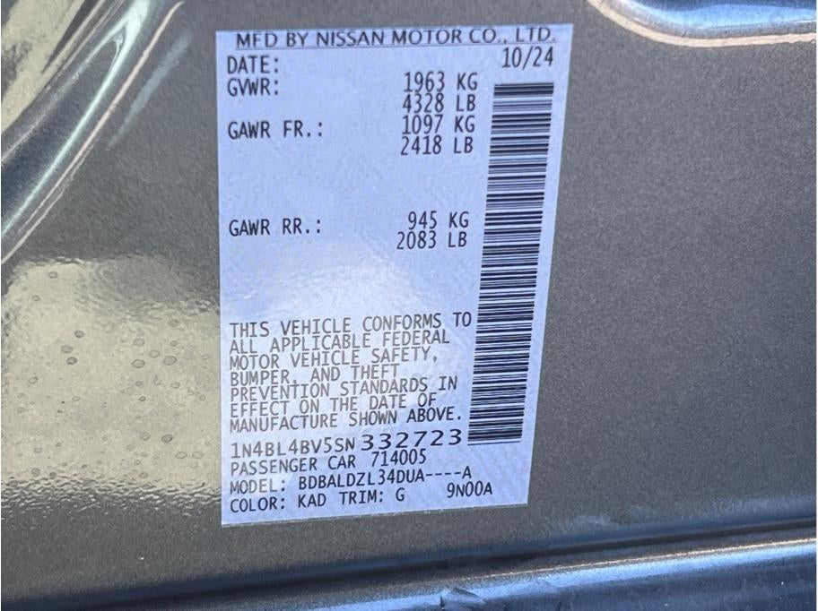 2025 Nissan Altima 2.5 S Sedan 4D