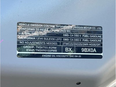 2026 Nissan Frontier SV Crew Cab