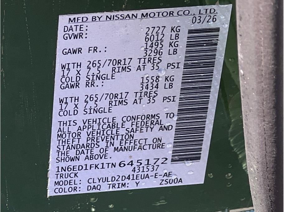 2026 Nissan Frontier PRO-4X