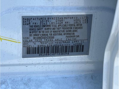 2025 Nissan Sentra SV Sedan 4D