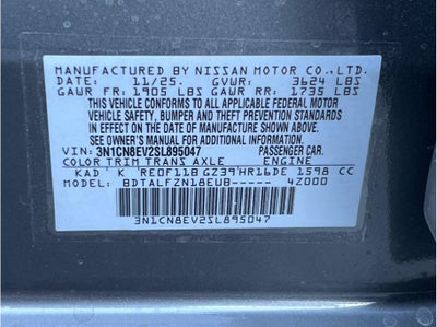 2025 Nissan Versa SV