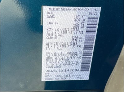 2025 Nissan Murano Platinum Sport Utility 4D