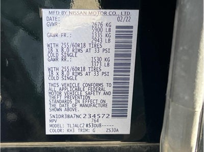 2022 Nissan Pathfinder SV Sport Utility 4D