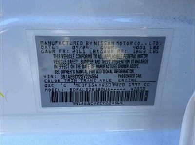 2025 Nissan Sentra SV Sedan 4D