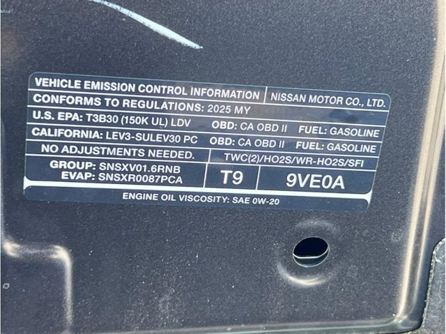 2025 Nissan Versa S Sedan 4D