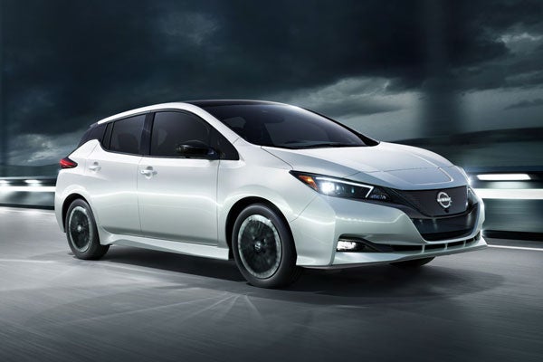 Nissan LEAF driving at night