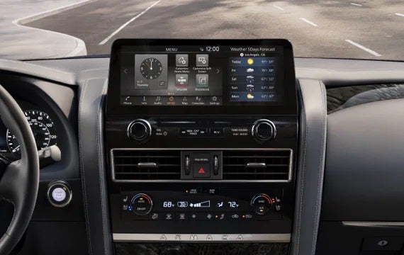 2023 Nissan Armada touchscreen and front console | San Leandro Nissan in San Leandro CA